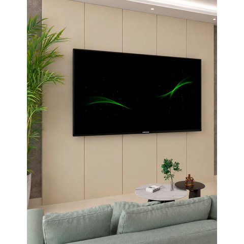 Painel Modulo Suspenso Decorativo TV 85 Polegadas Sheron Cor:Off-White