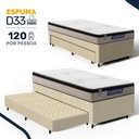 Ver imagem 3 de Cama Box + Colchão Gazin de Espuma D33 Pillow In Force Mid + Auxiliar de Espuma Solteiro 88 cm