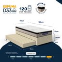 Ver imagem 2 de Cama Box + Colchão Gazin de Espuma D33 Pillow In Force Mid + Auxiliar de Espuma Solteiro 88 cm