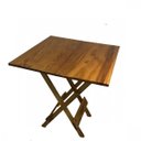 Ver imagem 1 de Mesa Dobrável em Madeira Maciça 80x80