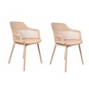 Ver imagem 1 de Kit 02 Cadeiras Estofada Jantar Cozinha Marcela Nude