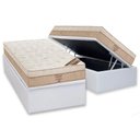 Ver imagem 1 de Cama Box Baú Solteiro: Colchão Molas Ortobom Nanolastic Elegant + Base Crc Courano White(88x188)