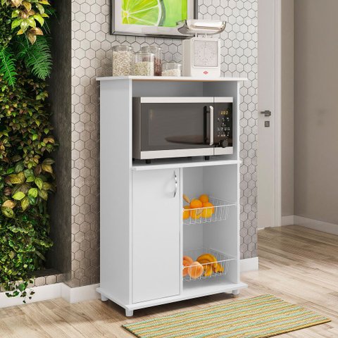 Balcão Multiuso com Fruteira Integrada 67cm Branco