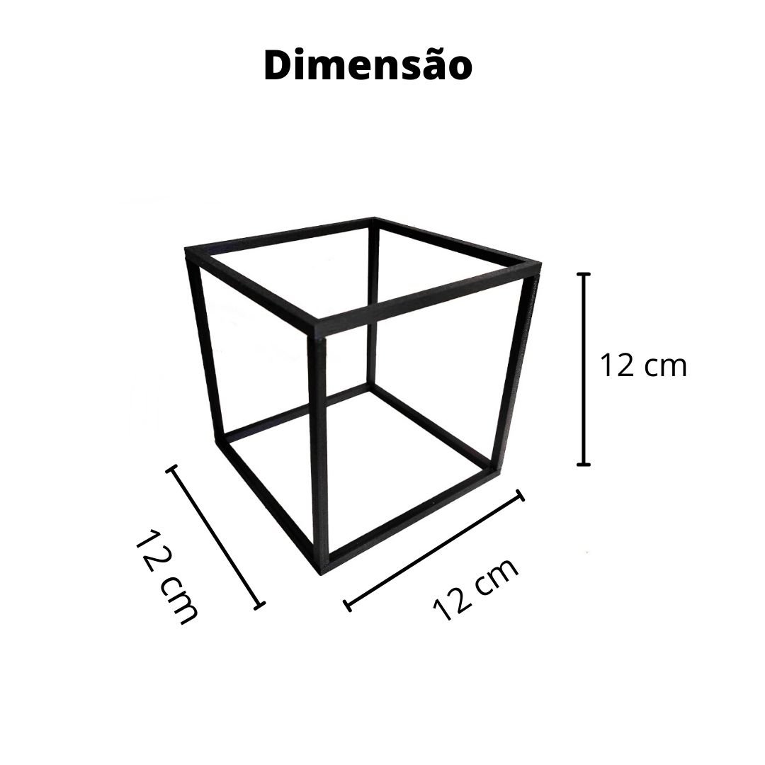 2 Cubos Decorativos - Quadrado Geométrico, Decoração Sala - Toque 3D - 4