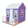 Casinha de Brinquedo com Cercado e Cortinas Roxa/Branco - Criança Feliz - 5