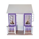 Ver imagem 1 de Casinha de Brinquedo com Cercado e Cortinas Roxa/Branco - Criança Feliz