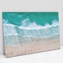 Ver imagem 1 de Quadro Decorativo em Canvas Praia Mar Azul TACOLADO PAPEL DE PAREDE Moldura Flutuante 4,5cm Freijó 6