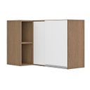 Ver imagem 1 de Armário Aéreo Canto Reto de Cozinha Bela 01 Porta 94x60x52 Avelã/branco Tx 0460 - Clicklar