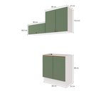 Ver imagem 2 de Lavanderia Modulada Kappesberg Celeste 3 Peças Branco/verde 160cm