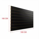 Ver imagem 1 de Expositor Painel Canaletado 18mm Preto Altura 180cm Comp 180cm