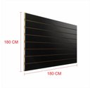 Ver imagem 1 de Expositor Painel Canaletado 18mm Preto Altura 180cm Comp 180cm