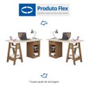 Ver imagem 4 de Escrivaninha Mesa Escritório Cavalete Bali 1 Gaveta 135cm Off White e Canela Bege