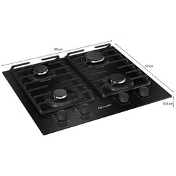Cooktop Mueller 4 Bocas 59cm com Grade Dupla Mcg4bm Bivolt - 7