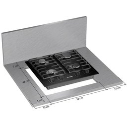 Cooktop Mueller 4 Bocas 59cm com Grade Dupla Mcg4bm Bivolt - 6
