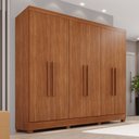 Ver imagem 1 de Guarda-Roupa Casal 6 Portas e 2 Gavetas Safira Marrom/Cinamomo