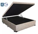 Ver imagem 2 de Cama Box Baú Casal Conforto Suede Bege + Colchão Casal Conforto Espuma D23 16x138x188
