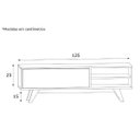Ver imagem 2 de Conjunto Rack para TV até 48 Polegadas 1 Porta e Escrivaninha 4 Nichos Camel 