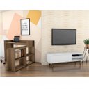 Ver imagem 1 de Conjunto Rack para TV até 48 Polegadas 1 Porta e Escrivaninha 4 Nichos Camel 