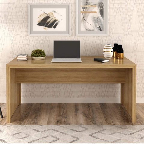 Mesa para Escritório 1,63m Me4109 Tecno Mobili - Amêndoa