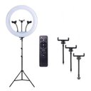 Ver imagem 4 de Ring Light 48cm 18 Polegadas Led 45w Suporte Celular Iluminador Profissional 3 Cores Tripe 2 Mts