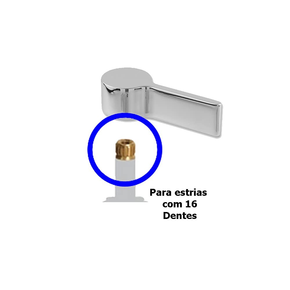 Volante para Torneira Volante Padrão Deca 16 Estrias Mod. C70 Metal Del Metais - 2