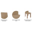 Ver imagem 7 de Conjunto: Mesa Sala Jantar Helena Tampo Madeirado C/ Vidro 210x100cm e 8 Cadeiras Maia Cinamomo/off