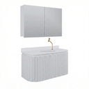 Ver imagem 1 de Conjunto Gabinete para Banheiro Suspenso Emma 100cm
