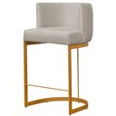 Ver imagem 1 de Banqueta Decorativa Emily Base Metal Dourado:bege