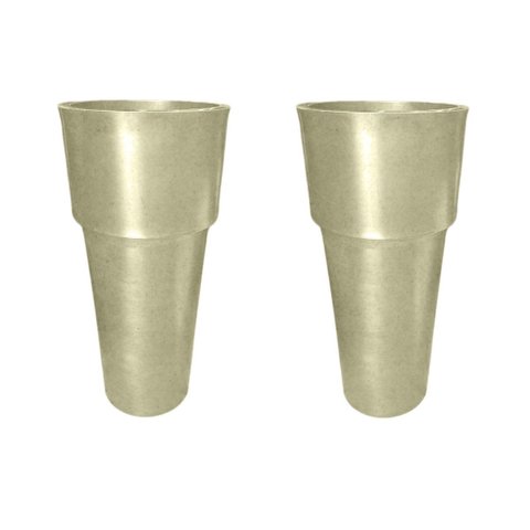 Kit 2 Vaso Plantar Lux 65x30 Decoração Hall Entrada Jardim Design Elegante