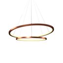 Ver imagem 1 de Lustre Pendente Orluce Tabat Or1791 com 2 Aros 60/40cm Cobre Led Bivolt