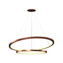Ver imagem 2 de Lustre Pendente Orluce Tabat Or1791 com 2 Aros 60/40cm Cobre Led Bivolt