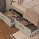 Ver mais imagens de Cama de Casal com 6 Gavetas e Cabeceira com LED Genebra