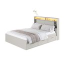 Ver imagem 4 de Cama de Casal com 6 Gavetas e Cabeceira com LED Genebra