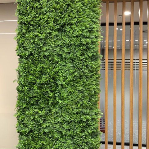 8 Painéis de Grama Artificial Premium Cobertura Total Aspecto Natural Parede de Plantas Realista