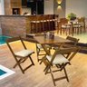 Mesa Dobrável em Madeira Maciça 90x90  - 5