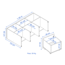 Ver imagem 3 de Estante e Organizador com Nichos e Baús Lala 100% Mdf