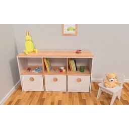 Estante e Organizador com Nichos e Baús Lala 100% Mdf - 2