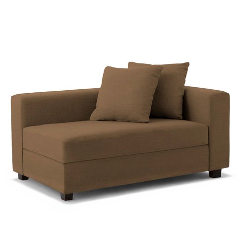 Recamier Divã Aspen 1,40m Suede Marrom - Clique Decoraçõesações