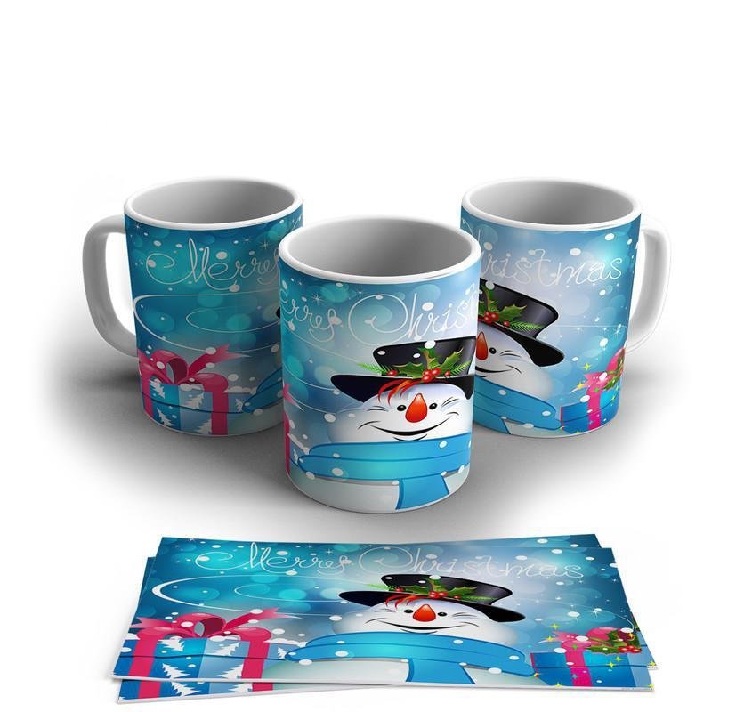 Caneca Personalizada De Natal Com Bonecos De Neve - 4940 - 1