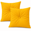 Ver imagem 1 de Kit 2 Almofadas com Botão para Sofás e Camas Decorativas Diversas Cores Macias:Amarelo