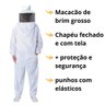 Roupa Macacão Apicultor Apicultura com Luvas Brim Grosso G Gg Xg Xgg Xxgg Celi Macacão Brim Grosso - 3