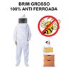 Roupa Macacão Apicultor Apicultura com Luvas Brim Grosso G Gg Xg Xgg Xxgg Celi Macacão Brim Grosso - 2