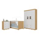 Ver imagem 2 de Quarto de Bebê Completo com Berço Americano 3 em 1 Doçura Multimóveis Mp4650 Madeirado/branco