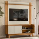 Ver imagem 3 de Painel Tv 55 Pol Lana e Rack 160cm Arum Nature/off Flex L06 - Mpozenato