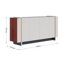 Ver imagem 5 de Buffet Aparador com 4 Portas 160x79cm Copacabana Off White Dourado