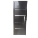 Ver imagem 3 de Porta de Alumínio 210 X 80 - Lambri Simples Preta