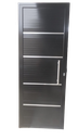 Ver imagem 3 de Porta de Alumínio 210 X 80 - Lambri Simples Preta