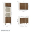 Ver imagem 5 de Cozinha Completa Modulada 7 Peças, Paneleiro Vidro Reflecta, Armários e Balcões Linea Luciane Móveis