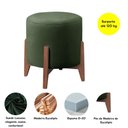 Ver imagem 3 de Puff Decorativo Redondo Eloá Suede Verde