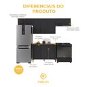 Ver imagem 5 de Armário de Cozinha Modulada Compacta Fidelitá Nara 100% MDF 4 Peças 280cm 10 Portas 2 Gavetas com